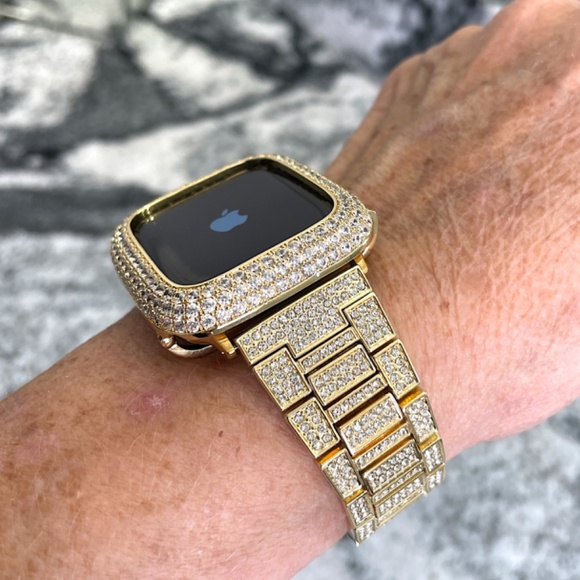 Apple Watch case and band 2 pc set yellow gold. Various sizes - Picture 3 of 5